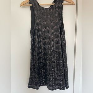 Aritzia Canterbury Matte Sequin Party Dress in Black